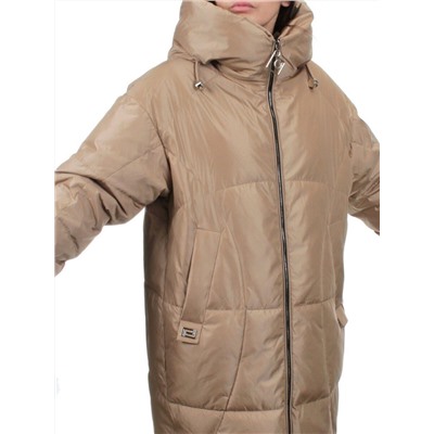 118 BEIGE Пальто зимнее женское (холлофайбер 200 гр.)