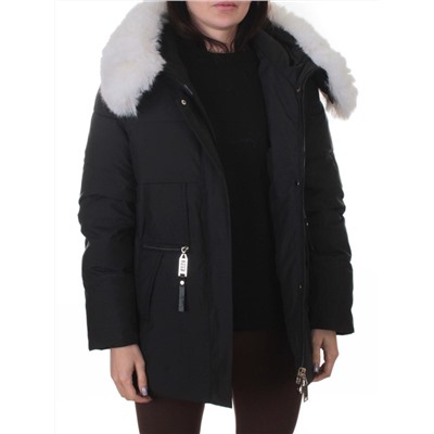M-M02 BLACK Куртка зимняя женская (200 гр. холлофайбер)