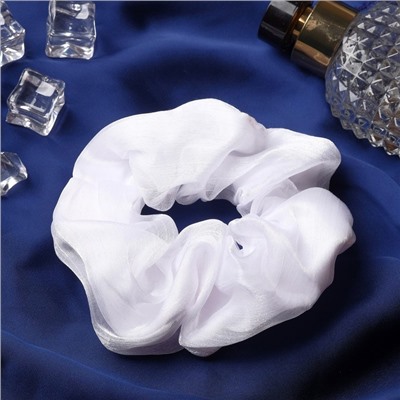 Резинка для волос «Орбита», нежность классика, 11 см, белая