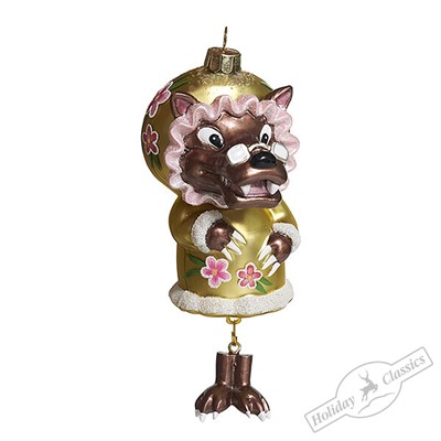 Волк в образе бабушки (стекло) 5,5х7х14 см