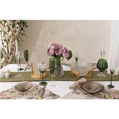 Бокал для вина Magistro «Иллюзия», 540 мл, 10×24 см, стекло, зелёный