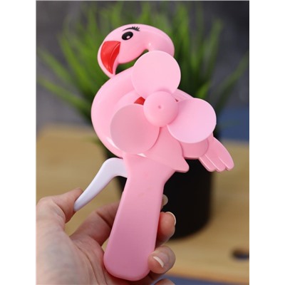 Портативный механический ручной вентилятор «Flamingo», mix, шоу-бокс 24 шт.