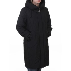 A618 BLACK Пальто зимнее женское (верблюжья шерсть, 120 гр. холлофайбер)