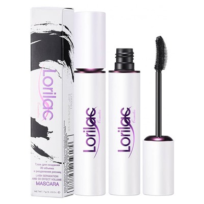 Тушь для ресниц Lorilac Lash Separation and 3D Effect 7 g (силиконовая кисточка)