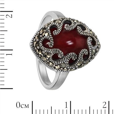 Кольцо 'Оазис' с сердоликом и марказитами ТАКН.2211СДN