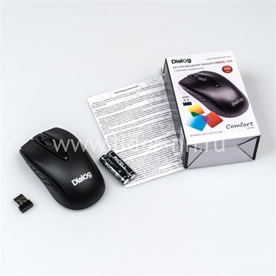 Мышь беспроводная DIALOG Comfort Optical MROC-17U 3 кнопок (черная)