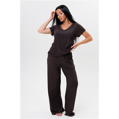 Женский костюм с брюками 2217/3 / Шоколадный