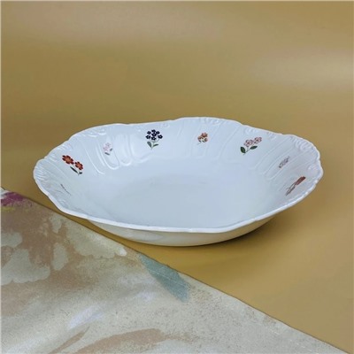 109-219 Круглое глубокое блюдо 26х5,5см КРОКУС в под.уп.(х8)Фарфор