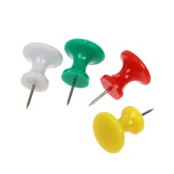 Кнопки силовые, большие, цветные, 15 штук, в пластиковой коробке