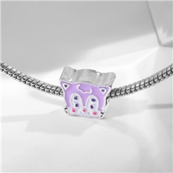 Талисман «Мультяшка» котик, цветной в серебре