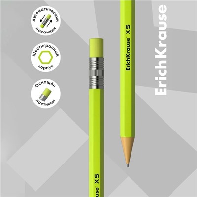 Карандаш механический ErichKrause «XS», 0.5 мм, НВ, в тубусе, МИКС