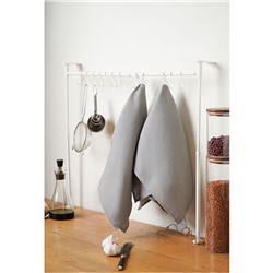 Набор из двух вафельных полотенец изо льна серого цвета из коллекции Essential, 50х70 см