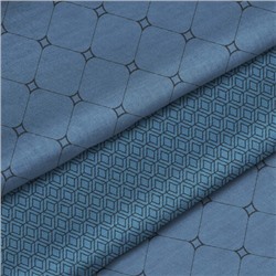 КПБ перкаль (нав 50*70) Fine Line <рис. 50118-2/50168-2 Полуночный сапфир Art>