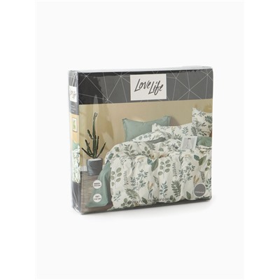 КПБ LoveLife 1,5сп "Свежесть"143х215см,150х225см,50х70см2шт,100%хл.сатин125г/м²