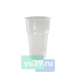 Стакан "ПИВНОЙ" ЭКО ПП, прозрачный, 500мл, 1/50 шт