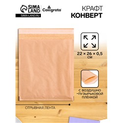 Крафт-конверт с воздушно-пузырьковой плёнкой MailPRO E/2, 22 х 26 см, kraft