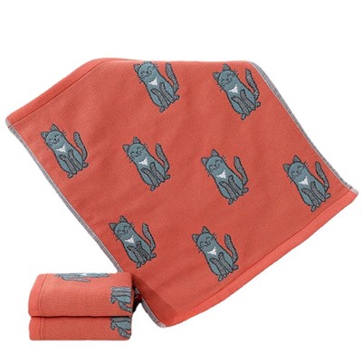 Towels Korean graffiti cat series four-layer cotton gauze large square towel hand towel kitchen towel factory price wholesale