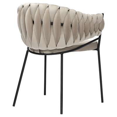 Кресло Lind, велюр, бежевое