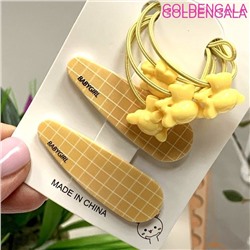 Детский набор аксессуаров для волос (2 резинки и 2 тик-так) тип 1