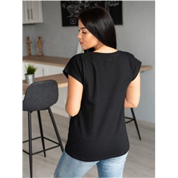 Футболка "Блэк энд Вайт" девочка в шляпе