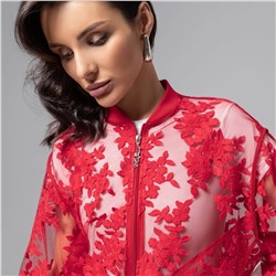 Бомбер с вышивкой, Секрет смелости (красный)