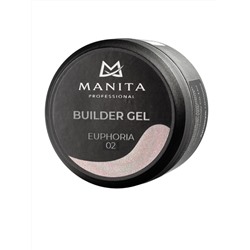 Manita Professional Гель моделирующий для ногтей с хлопьями юки / Builder Gel Euphoria №02, 15 мл