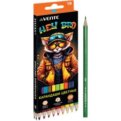 Карандаши 18цв "deVENTE. Hey Bro"  2М 2,8мм шестигранные 5023418/Китай