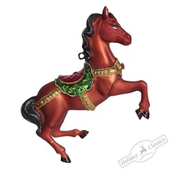 Лошадь цирковая гнедая (стекло) 11,5х3,5х10 см