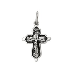 Крест из серебра литье частичное чернение