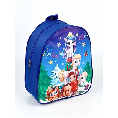 Рюкзак детский «Дружный Новый год» лошадки, 33×25 см