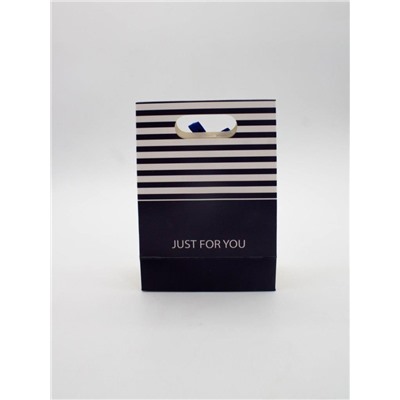 Пакет подарочный (XS) "Many stripes", blue (12x6x16)