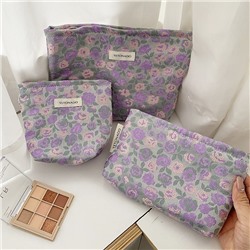 Fresh cosmetic bag, cloth, handheld travel bag, underwear, liner, flowered
