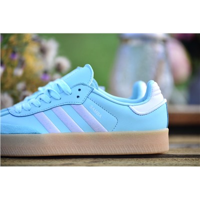 Adidas Samba Almost Blue з натуральной кожи и замши