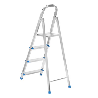 Стремянка, 4 ступени, стальная, оцинкованная Сибртех