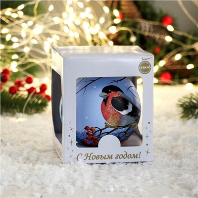 Шар"Зимняя  фантазия" d-9,5 см, микс