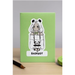 Блокнот А7 Аниме "Perfect panda girl"