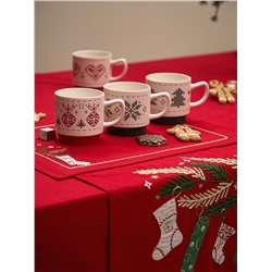 Набор из четырех кружек Knitted tale из коллекции New Year Essential, 380 мл