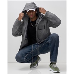 Куртка спортивная мужская весна осень серого цвета 25473Sr