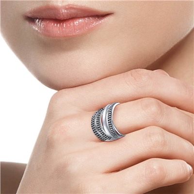 Кольцо с фианитом родированное серебро 925*