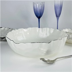 305-299 Салатник 30,5см ВАНЕССА СЕРЕБРО в под.уп.(х8)Фарфор