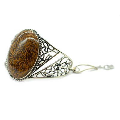 Браслет кобровая яшма (мариам) "Овал", 18 см