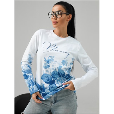 Лонгслив "Блуминг" белый