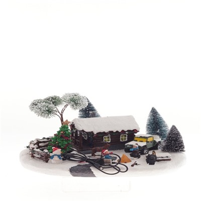 GAEM Фигурка декоративная "Рождество" (4 мелодии, подсвет, движ, 3xAA н/п, +USB), L31 W19 H1