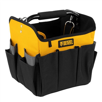 Переноска для инструмента, 260х240х300 мм, 22 кармана, наплечный ремень Denzel