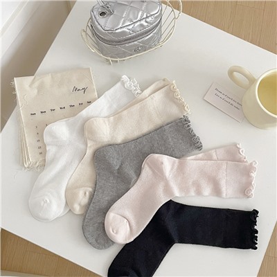 Comfortable breathable thin Japanese colored summer knee socks, mid-length
