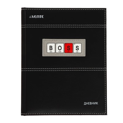 Дневник школьный для 1-11 классов Boss, твёрдая обложка, искусственная кожа, с поролоном, ляссе, 80 г/м²
