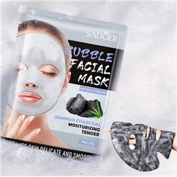 Пузырьковая тканевая маска с бамбуковым углем SADOER