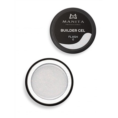 Manita Professional Гель моделирующий для ногтей с хлопьями юки / Builder Gel Flash №06, 15 мл