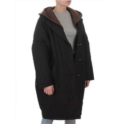 8030 BLACK Куртка демисезонная женская (100 гр. холлофайбер)