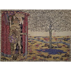 Рыцарь и Древо Жизни Картина Подрамник 96х136 см